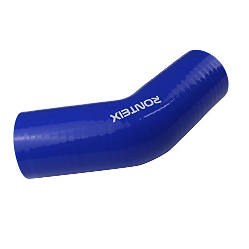 Ronteix Universal 4 Ply High Performance 45 Degree Elbow Coupler Silicone Hose (2.5''(63Mm), Blue) #TOP4