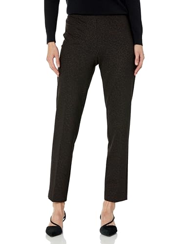 Anne Klein Womens Pull on Hollywood Waist Straight Ankle Pant