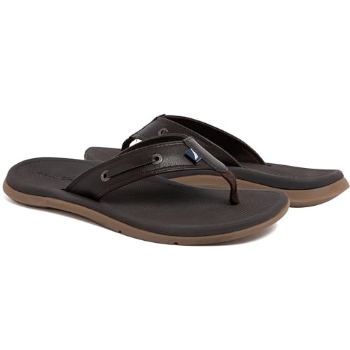 Image of Nautica Men's Flip Flop Shower Sandals Slides - Comfortable Waterproof Beach Footwear Slip-On Thong (Medium /Wide Width)