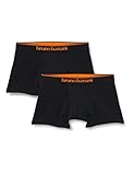 bruno banani Herren 2er Pack Boxershorts Baumwolle Unterhosen Männer (S-3XL) Quick Access Unterwäsche, schwarz/orange // schwarz/orange, XL