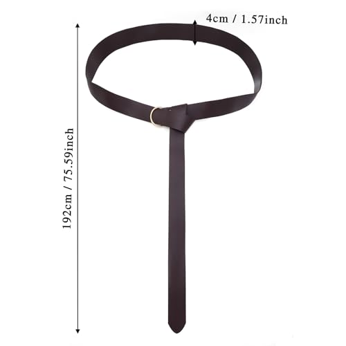 Medieval Knight Western Viking Cosplay Brown Leather Belt Set with Sword Bag Coin Bag Arm Bands Accessories for Mens2