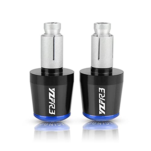 Poignées de guidon pour Yamaha YZF R3 2014-2019 embouts de guidon 22mm bleus