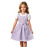 Mädchen Dirndl Kinder Trachtenkleid Oktoberfest Outfit Bayern