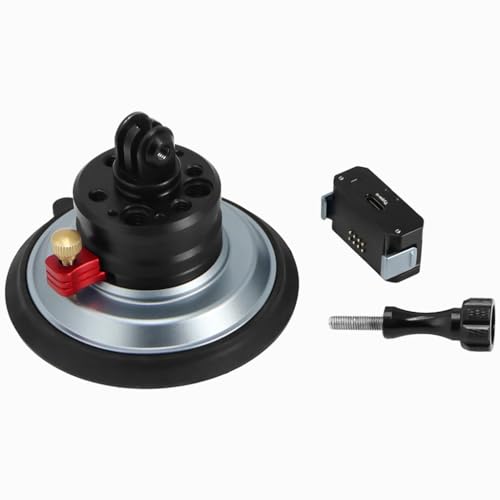 Support fixe en alliage d'aluminium à ventouse premium avec charge rapide pour caméra d'action