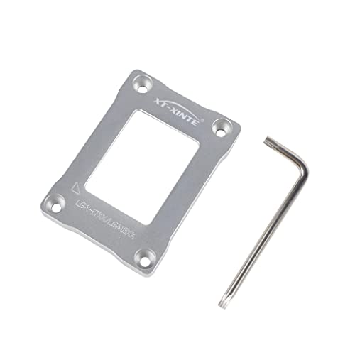 XT-XINTE Support de cadre de correction de courbure de processeur avec boucle de fixation anti-chute pour LGA-17XXX/LGA18XX pour panneau de fixation de processeur Intel12 génération (argent) Cover