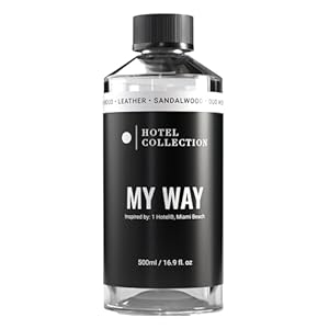 Aroma360 Hotel Collection Diffuser Oil-My Way-Aromatherapy Essential Fragrance Oil-Sandalwood, Warm Virginia Cedar& Beautiful Iris-500ML 16.9 Fl oz