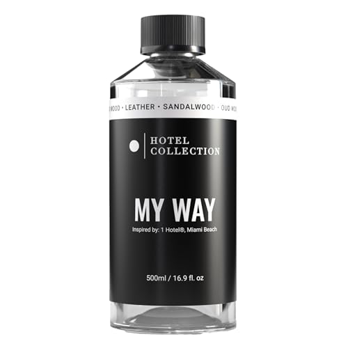 Aroma360 Hotel Collection Diffuser Oil-My Way-Aromatherapy Essential Fragrance Oil-Sandalwood, Warm Virginia Cedar& Beautiful Iris-500ML 16.9 Fl oz