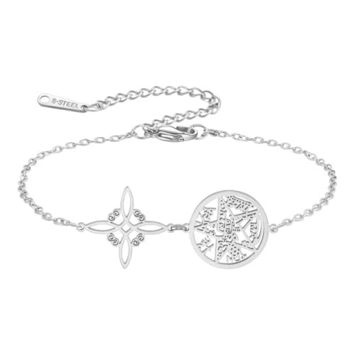YOFDAL Pulsera de nudo de bruja pulsera de pentagrama de