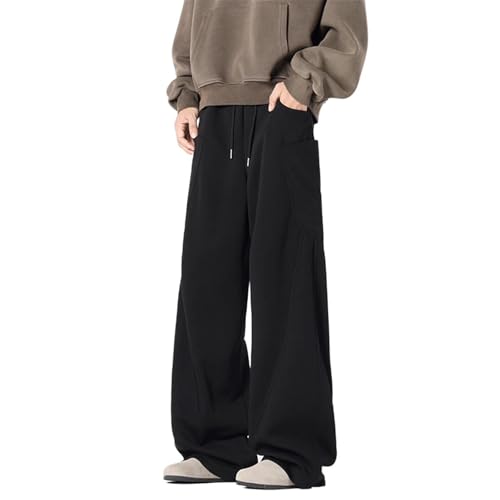 Men's Pants Workwear Loose Fit Retro Couple High Street Spring Wide Leg Sweat Pants for Men