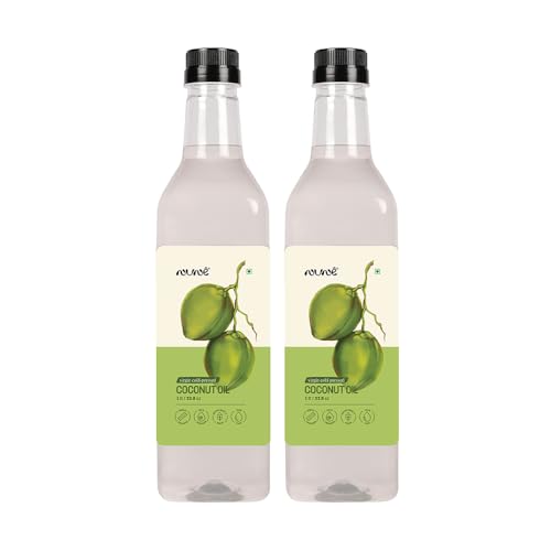 Image of Nune Virgin Cold Pressed Coconut Oil - 2 Litre Bottle (Pack of 2) With Pure & Certified Cooking Oil