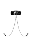 BDSM Set Halsband mit Nippelklemmen verstellbar Bondage Accessoire Sexspielzeug für Paar