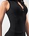 GYM RAINBOW Zip Up Sleeveless Cropped Tank Top Bbl Jacket Lightweight Workout Jackets for Women Slim Fit Gym Running Vest(Black,Medium)