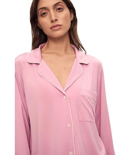 Image of Eberjey Gisele Classic Women's Pajama Set | Long Sleeve Shirt + Long Pants