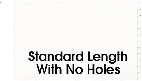 11x17 Binder Dividers With Tabs. 16pc White 5 Tabbed Inserts (Unpunched) Folder Index Dividers For Large Format Tabloid Documents. Landscape, Horizontal Orientation