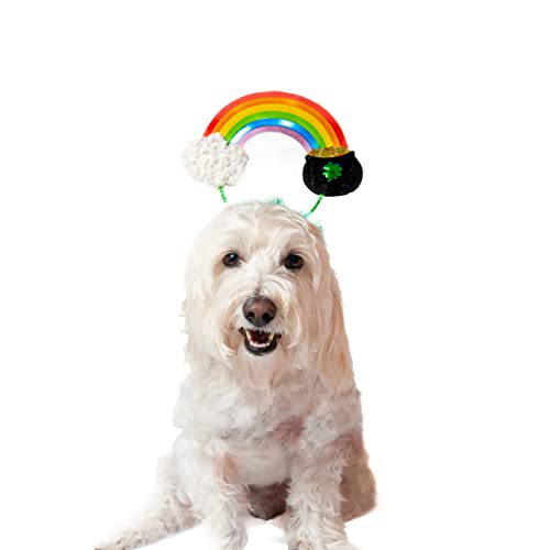 Midlee St. Patrick's Rainbow Pot Of Gold Dog Headband #TOP3