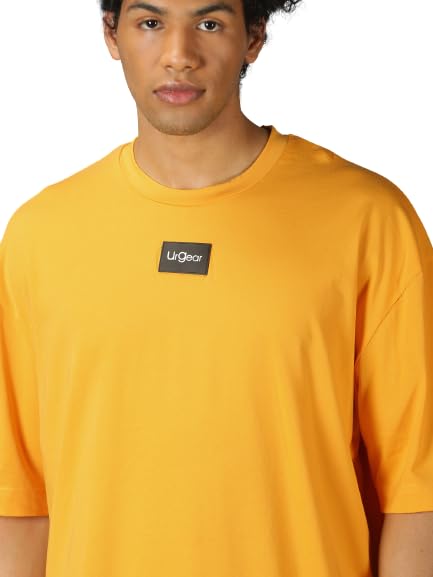Image of URGEAR Men's Cotton Printed Drop Shoulder - Hip Hop - Down Shoulder- Baggy Loose fit- Stylish Oversized t Shirts for Men
