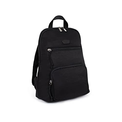 Hexagona - Sac à dos - Compatible tablette, format A4 et téléphone portable - Pour Femme - Collection Sporty - Noir