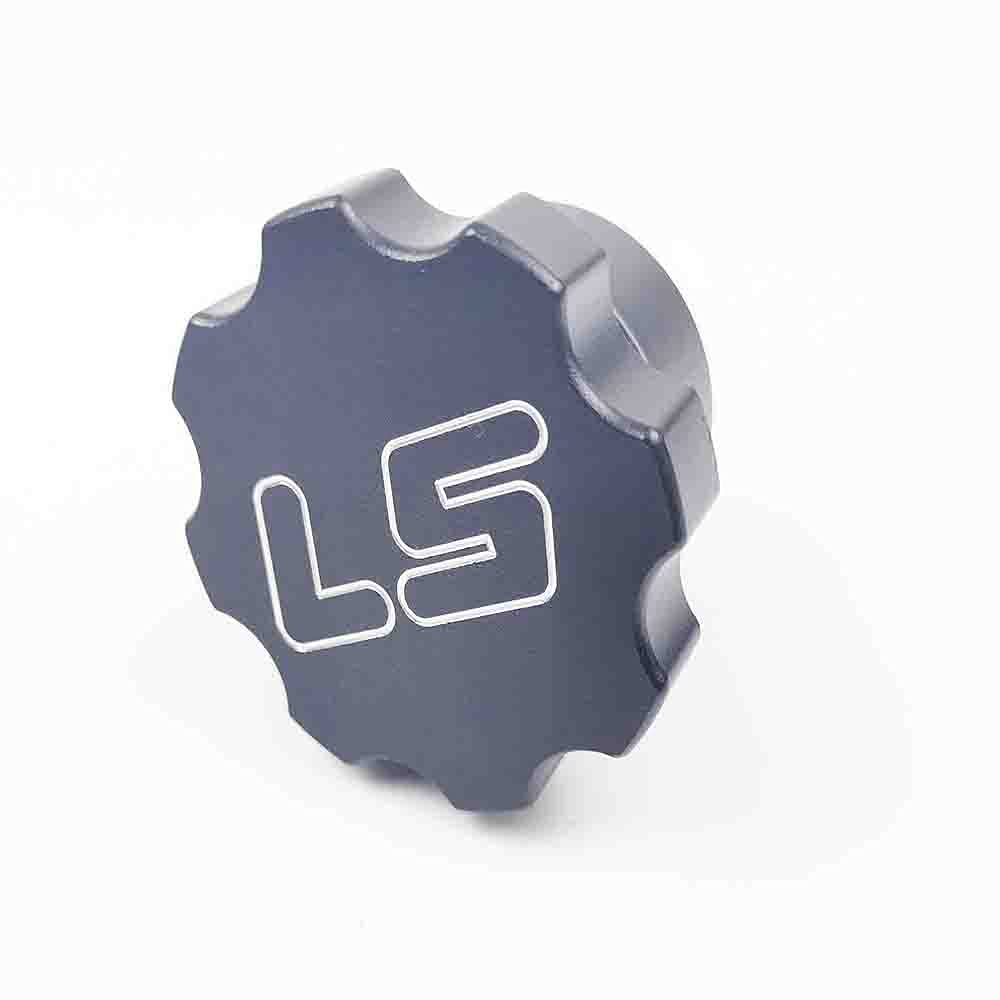 Bouchon d'huile LS GM en aluminium usiné CNC LS1 LS2 LSX LS Noir