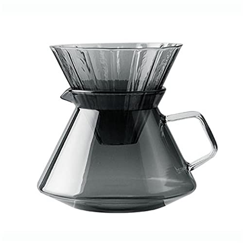 Akkis Mini Coffee Maker 600Ml Colored Glass Shared Coffee Pot Set, Heat-Resistant Espresso Dispenser With Filter (Color : Type A-600Ml) #TOP1