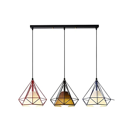 Lustre décoratif fer art style suspension géométrique haut de gamme