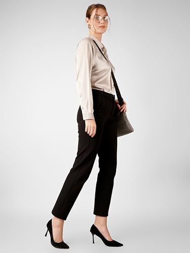 Image of modny Formal Trousers for Women Premium Polycotton, Regular Fit, Straight Pant for Girls | Ideal for Office, College & Professional Wear
