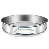 LVDALAB 304 Stainless Steel Lab Sieve Screen Mesh, 120 Mesh (0.125mm) Aperture Test Sieve, 12Inch(30cm) Diameter Economy Standard Analysis Sample Test Sieves for Industrial Laboratory Homes