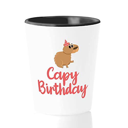 Capybara Shot Glass 1.5 Oz - Capy Birthday - Wildlife Jungle Cute Pet Animal Lovers Zoo Spring For Him Her Women Men Friend Coworker #TOP25
