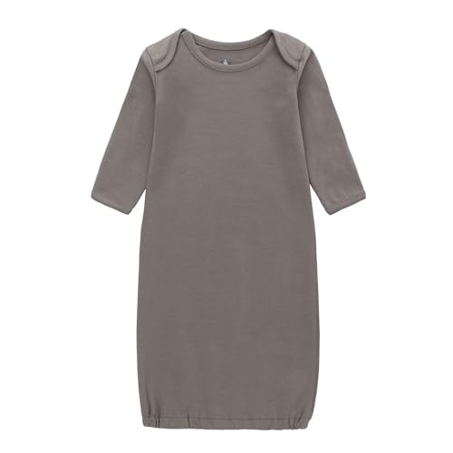 Baby Newborn Gown, 3 Packs Baby Sleeping Bag, Long Sleeve Sleep Sack, Cotton Cloths for Newborn Boys Girls 0-12 Months3