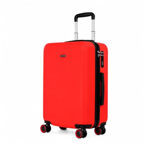 Mala Bordo 10kg Sestini, Rodas Duplas 360°, Rolamento Silencioso, Aprovada ANAC, ABS Capacete de Piloto, Cadeado 3 Dígitos Personalizável de Viagem (Cuba, Bordo)