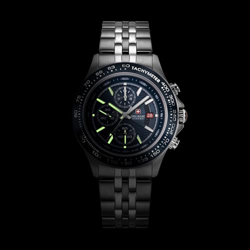 Image of Swiss Military Hanowa SMWGI0003403 - Swiss Made Round Blue Chronograph - Watch for Men