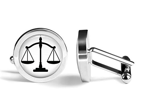 Mancuernillas Escalas de Justicia para Abogado Ángulo