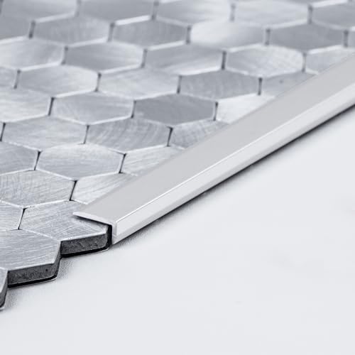 Peel and Stick Metal Edge for Hexagon Tiles (Brushed Nickel,10 Piece)
