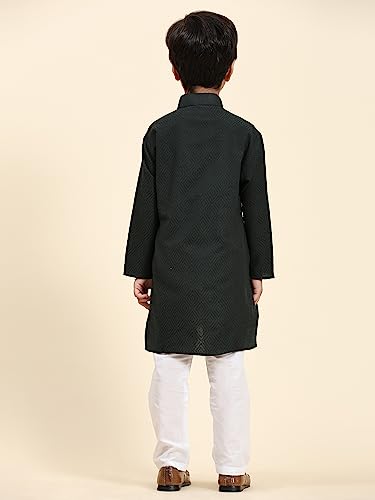 Boys Cotton Floral Kurta set for kids | Indian Ethnic wear | Geometrical Print | Pack of 1 (S-220)4