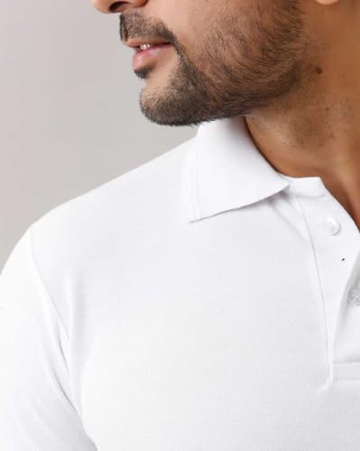 Image of INKKR Men's Polo Neck Half Sleeve Solid T-Shirts