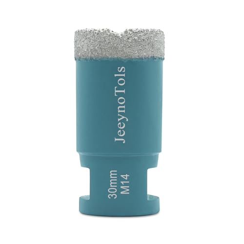 JeeynoTols Diamond Drill Bit, 30mm Tile Core Bit for Porcelain Ceramic, Granite, Marble, M14 Thread, U-groove Design