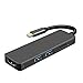 Price comparison product image TNP USB C Hub Adapter Dock USB Type C to HDMI 4K, USB 3.0, SD & Micro SD TF Memory Card Reader Dongle Aluminum Multiport Hub for Windows PC & Mac Macbook Pro Air (2018 & Later), Type C Laptops