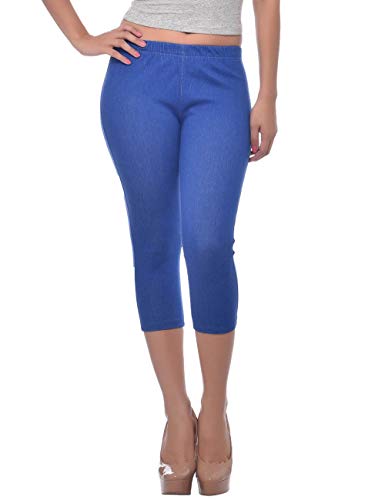 Image of Frenchtrendz Women's Cotton Modal Spandex Stretchable Slim Fit Jegging Capris