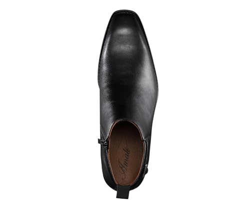 Amali Beau Men's Chelsea Ankle Boot Slip-On with Ziper Dress and Casual Boots for Men (Black/Size 12)3