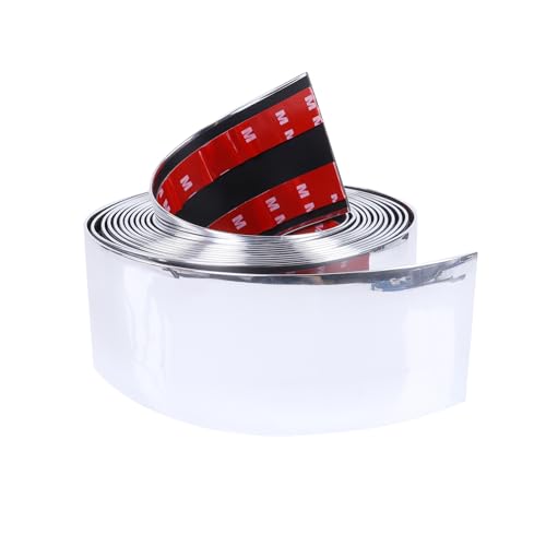 Sbwlkj 100MM AUTOMOTIVE TRIM MOLDING STRIP 4"(100Mm) Automotive Chrome Trim Molding 25Foot Heavy Duty Car Side Body Molding(Self Adhesive) Uv Protected Scratch-Proof thumb #1