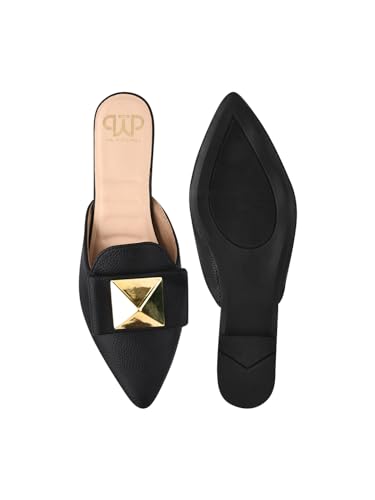 Image of The White Pole Slip on Slides Flat Mules Bellies Jutti Sandals for Women and Girls