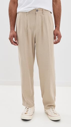 OBEY Men's Fubar Linen Pleated Pants2