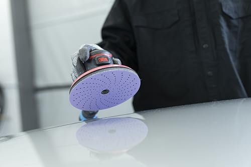 3M Cubitron II Hookit Purple Clean Sanding Abrasive Disc 3in, 31465, 500+ Grade, 50 discs Virtually Dust-Free, High Performance, Long Lasting, Multi-Hole Pattern, for Automotive Sanding