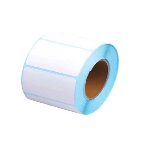 Red Dot Gift 1-Roll 1000pcs Blank White Small Labels 50mm x 30mm Thermal Label Stickers for Office Kitchen Printer Food Prep Labels for Catering Kitchen Food Jars & Office Organization