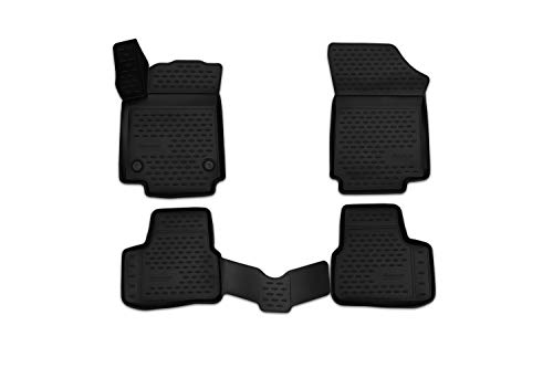 Element Passgenaue Premium 3D Gummimatten Fussmatten Designed für Volkswagen Up, Skoda Citigo, Seat...