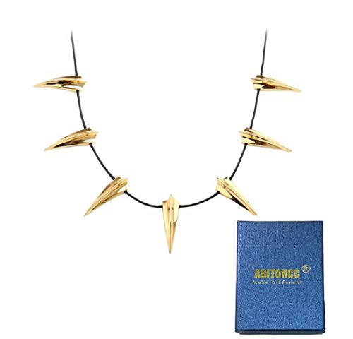 Panther Necklace for Black Cosplay New King Pendant Necklace Halloween Party (Golden Plated)4