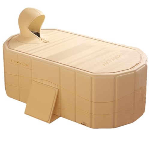 Bañera plegable para adultos – Bañera de gran capacidad plegable – Bañera de hidromasaje para una sola persona, ahorra espacio, bañera de spa para niños y adultos