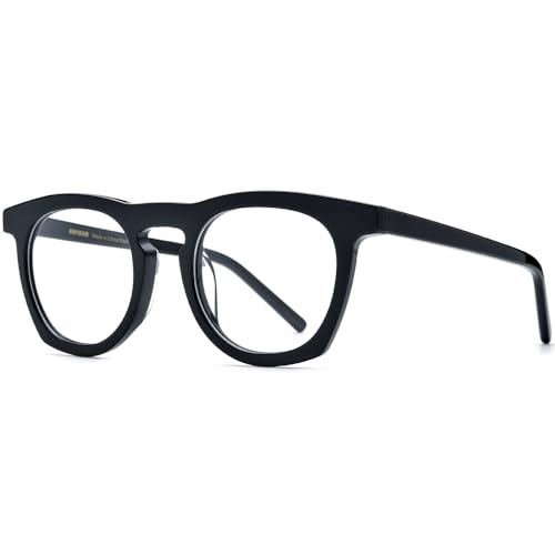 Image of HEPIDEM Multicolor Acetate Glasses Frame Women,Round Vintage Retro Optical Eyeglasses 9339