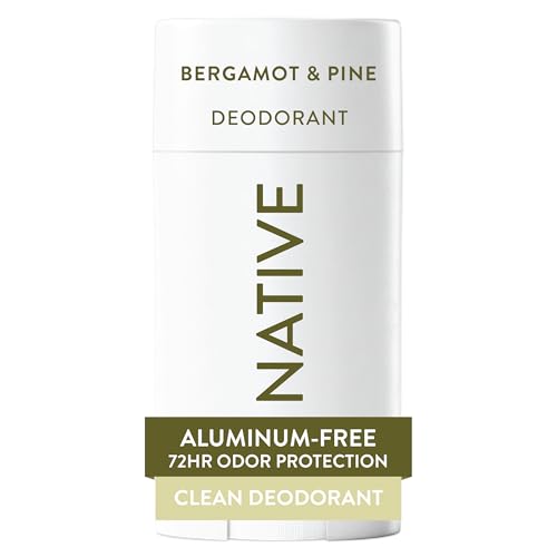 Image of Native Deodorant Contains Naturally Derived Ingredients, 72 Hour Odor Control, Deodorant for Women and Men, Aluminum Free, Bergamot & Pine 2.65oz