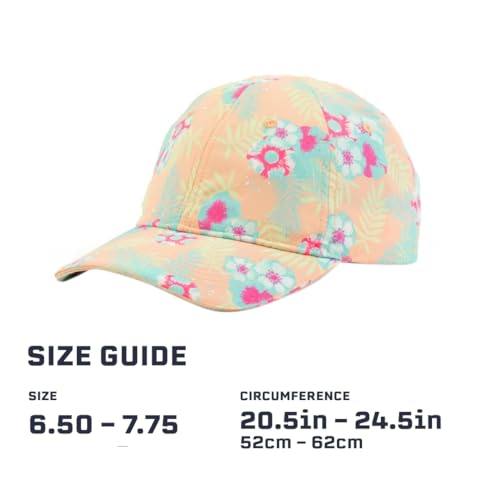 Image of MISSION Cooling UPF Performance Hat - Unisex One Size Cap for Workouts, Golf & Running - Sweat & Water Activated Technology - (Junglebird Tropical Peach)
