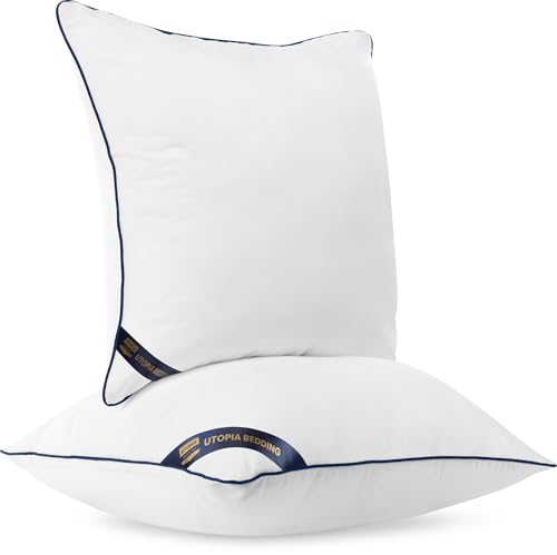 Utopia Bedding Throw Pillow Inserts (Pack of 2, White), 12 x 12 Inches Decorative Indoor Pillows for Sofa, Bed, Couch, Cushion Sham Stuffer